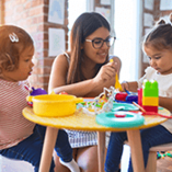 Enfants à la crèche